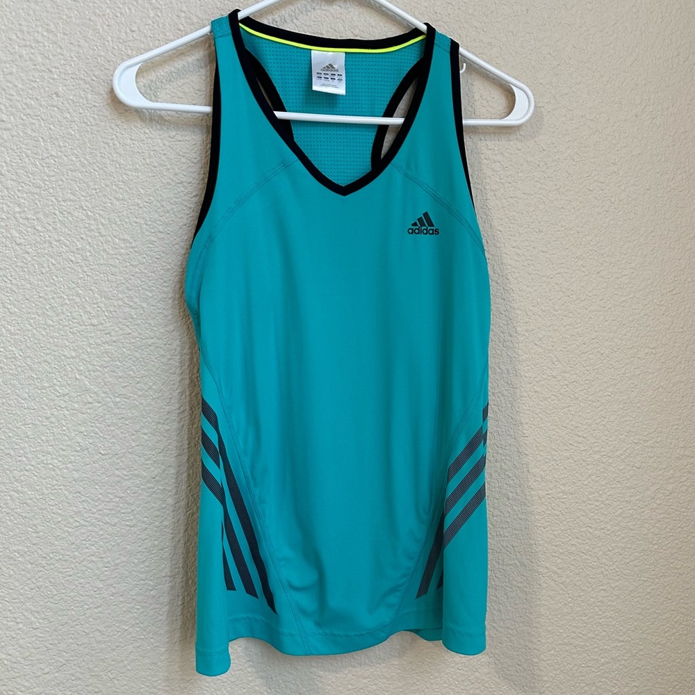 Adidas Adizero running tank top Jade Green Woman’s Size Small